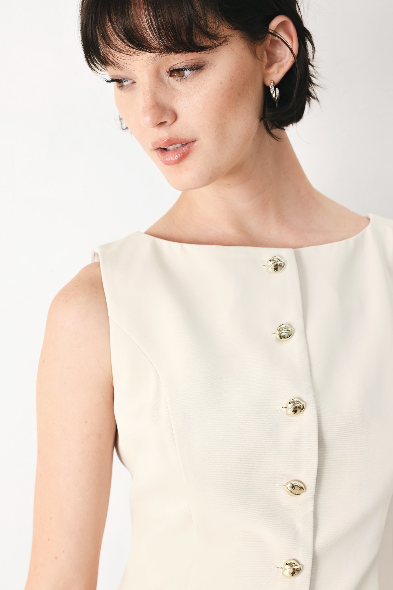 MODERN MINIMAL WOVEN VEST Flying Tomato
