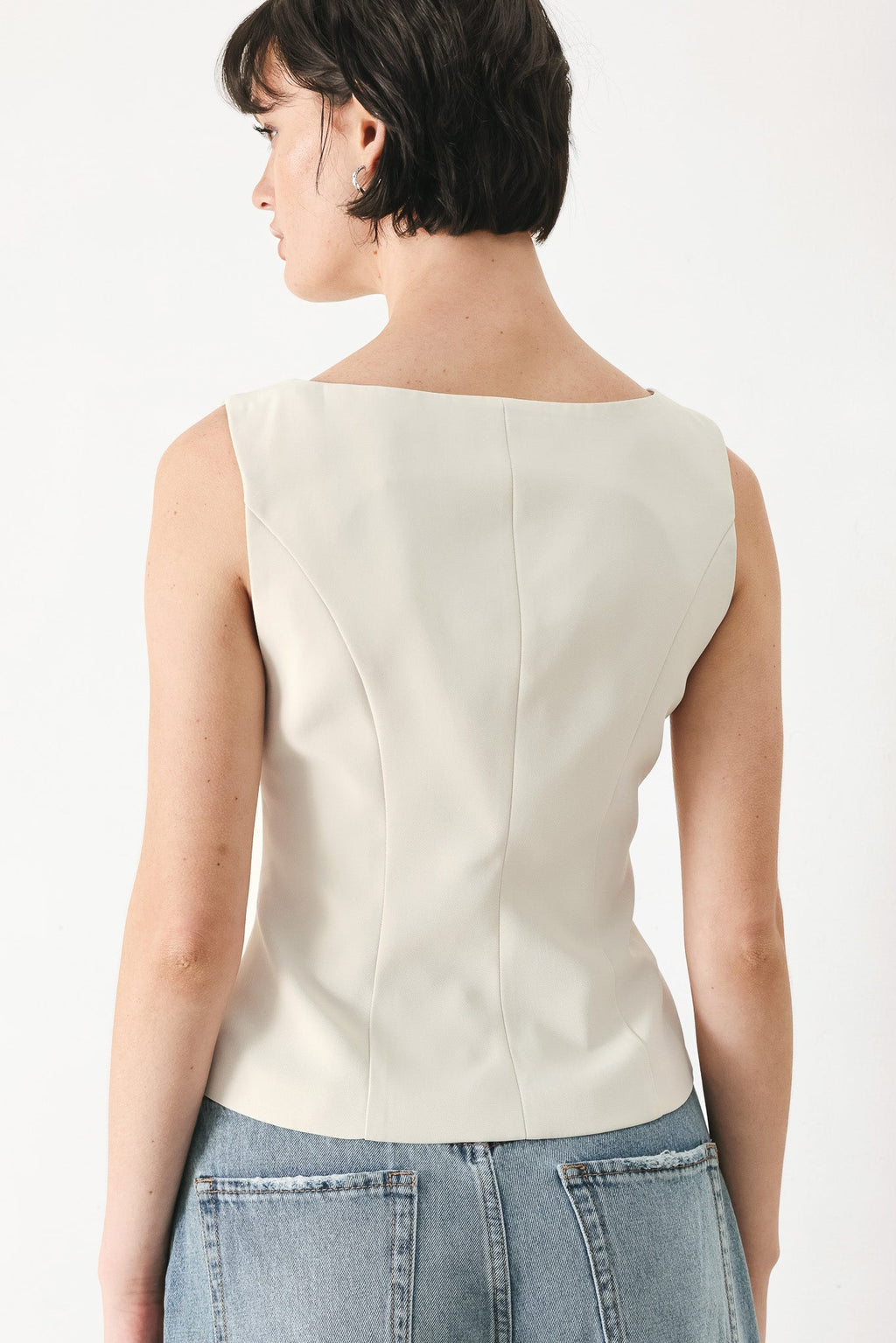 MODERN MINIMAL WOVEN VEST Flying Tomato