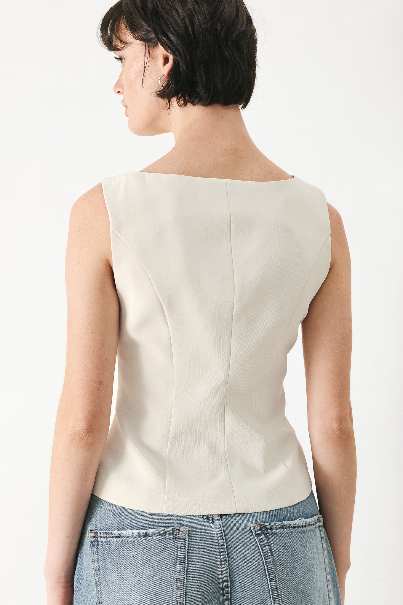 MODERN MINIMAL WOVEN VEST Flying Tomato