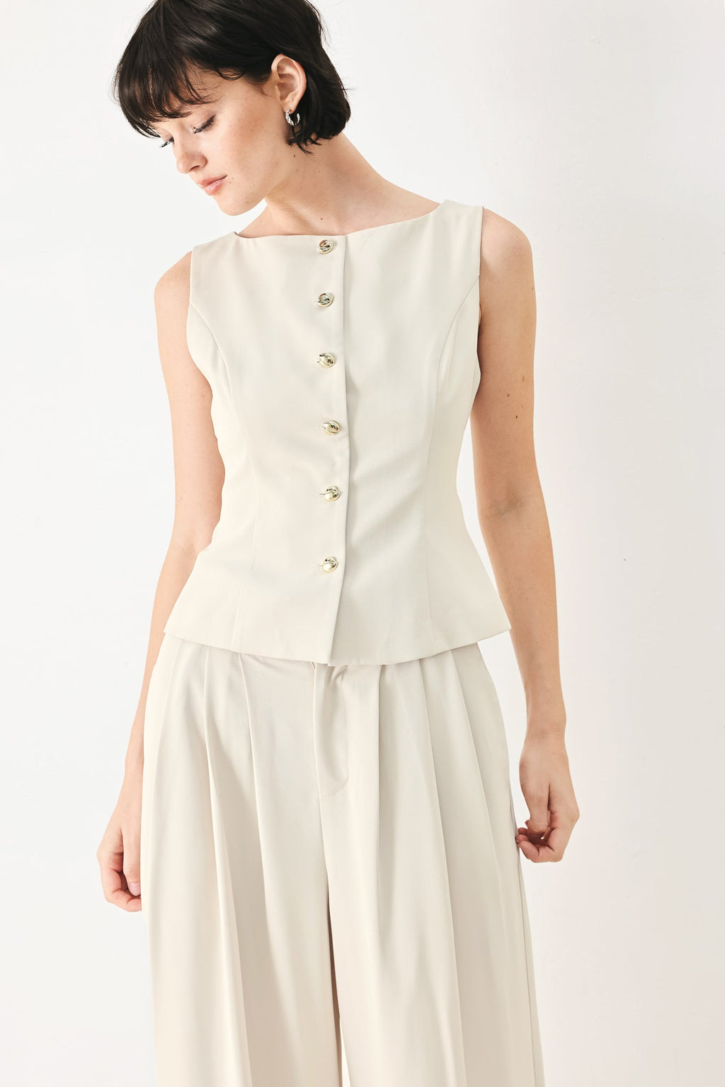 MODERN MINIMAL WOVEN VEST Flying Tomato