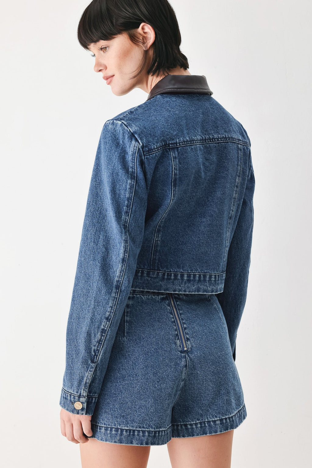 VINTAGE DENIM RENDEZVOUS DENIM CROP JACKET Flying Tomato