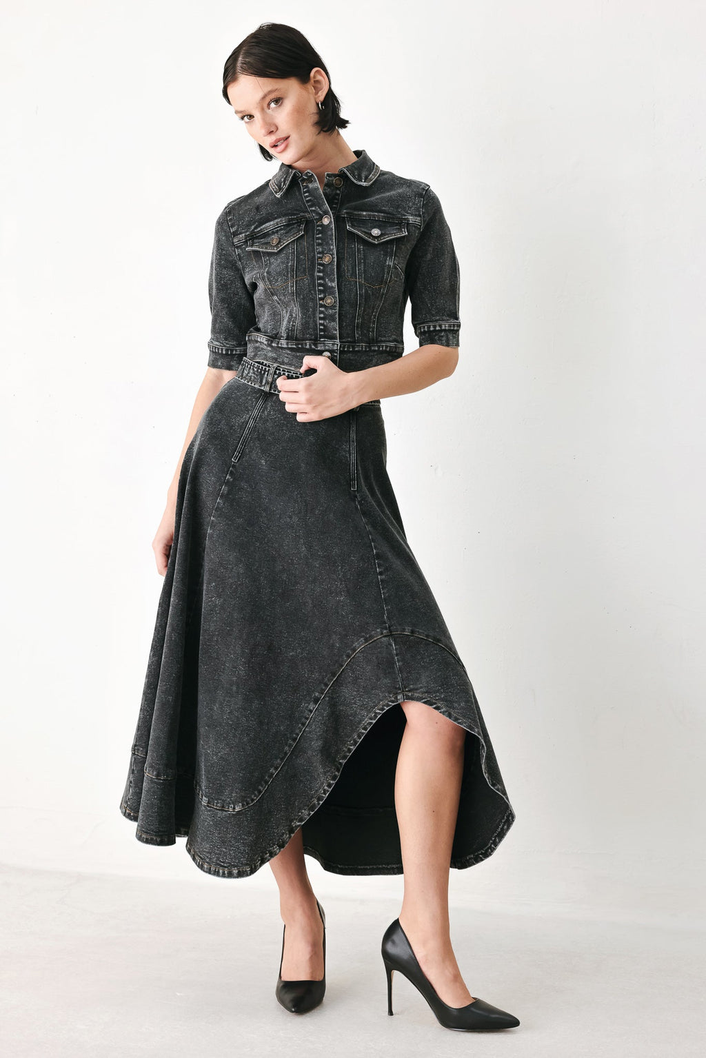 SHADOW STITCH ROMANCE DENIM CROP JACKET Flying Tomato