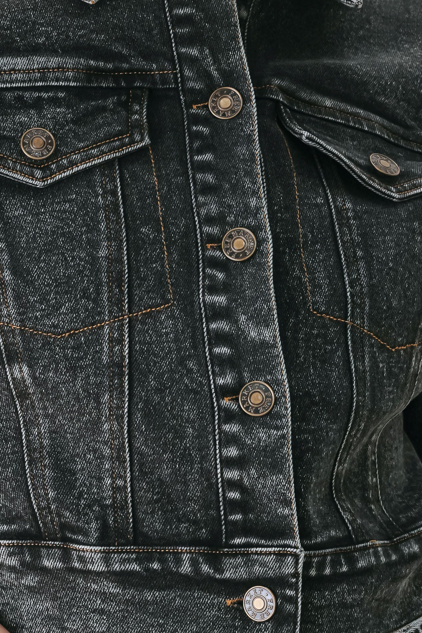 SHADOW STITCH ROMANCE DENIM CROP JACKET Flying Tomato