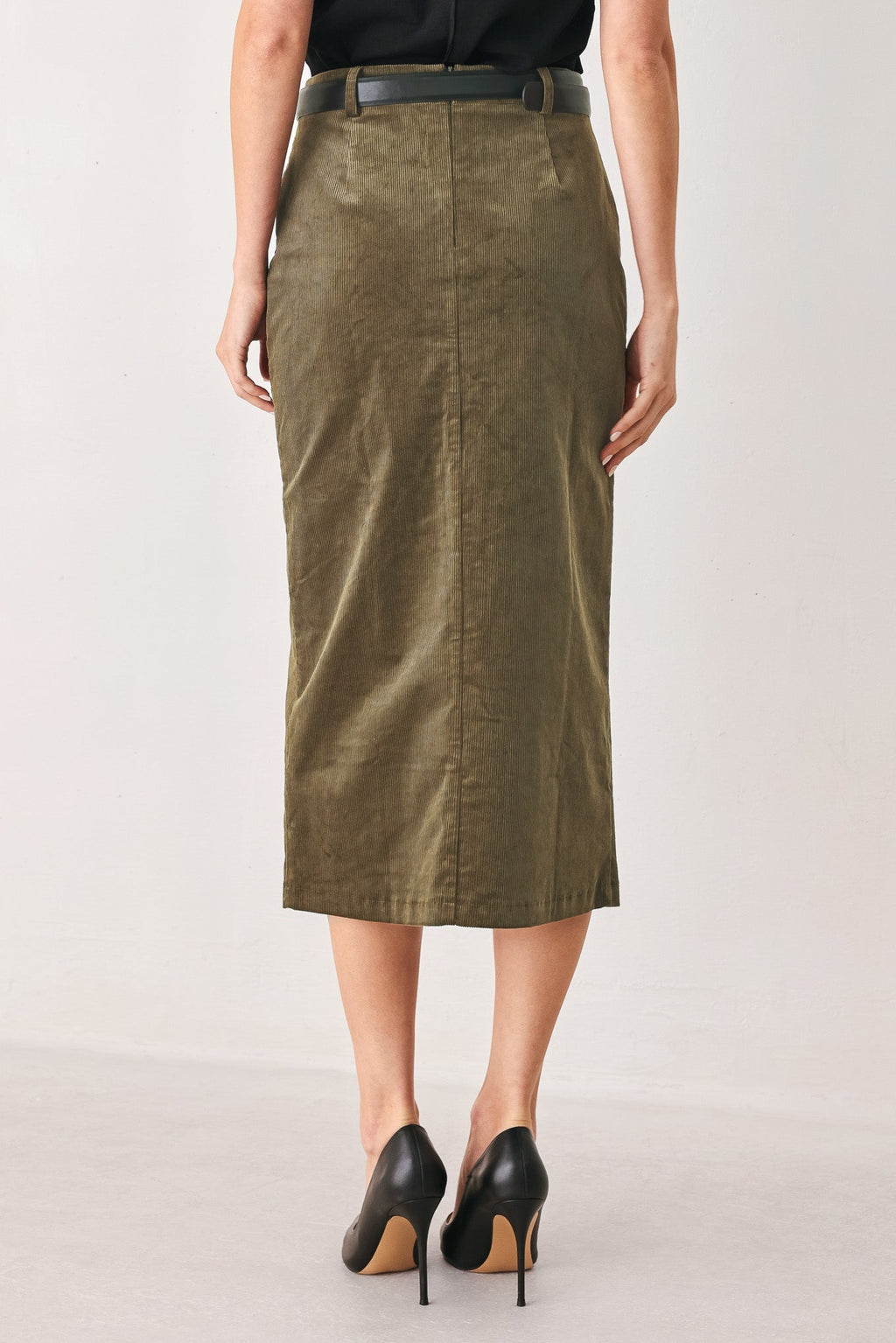 FERNWOOD BUCKLE-BELT MIDI SKIRT Flying Tomato