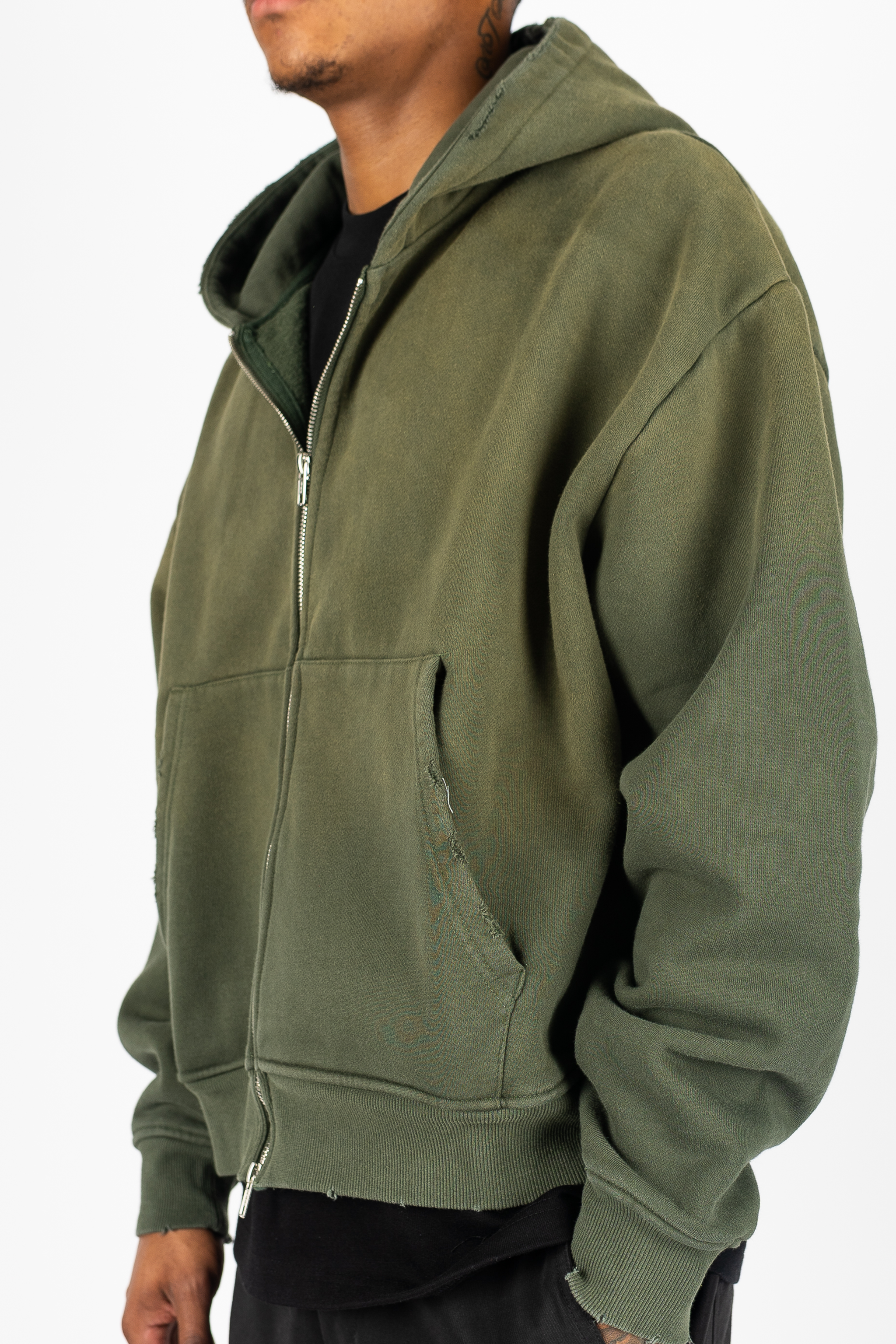The Label Weathered Zip Up Superline