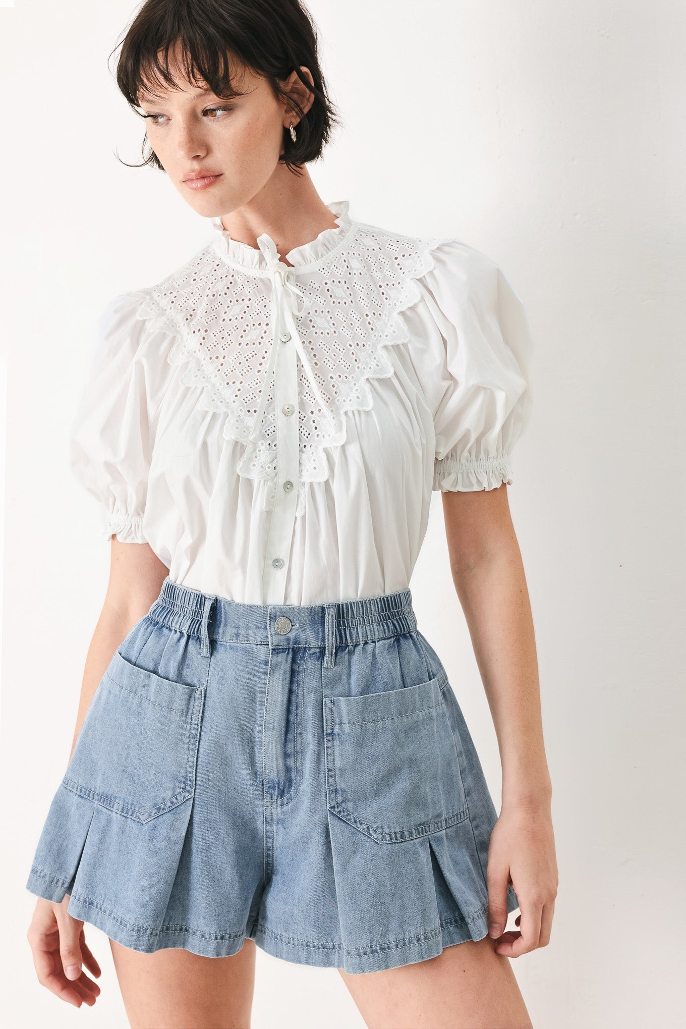 GIRL NEXT DOOR DENIM SHORT Flying Tomato