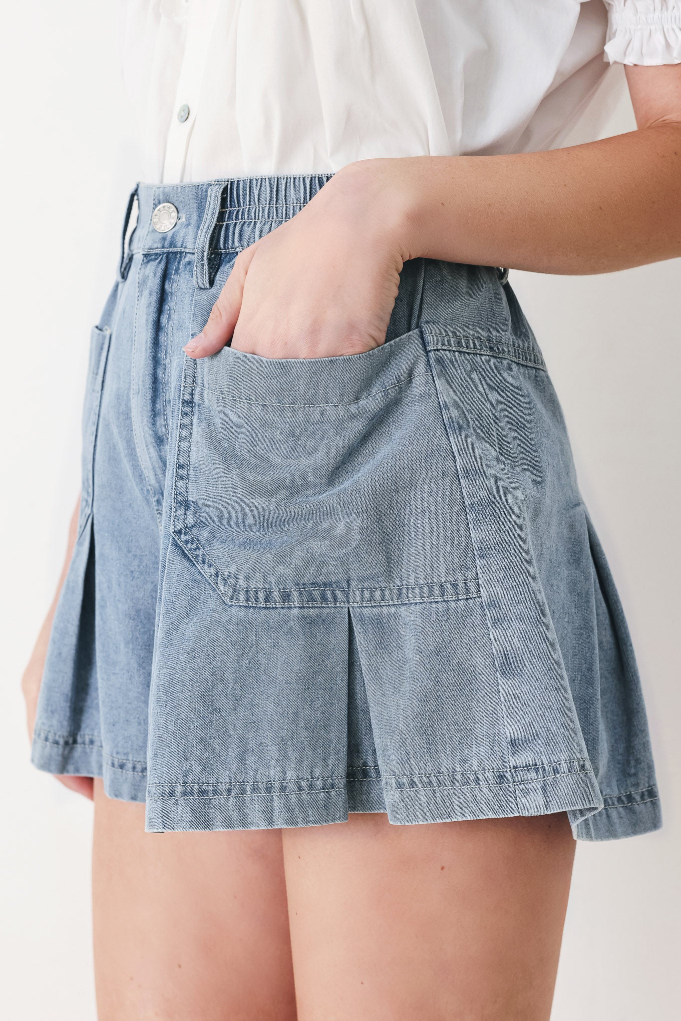 GIRL NEXT DOOR DENIM SHORT Flying Tomato
