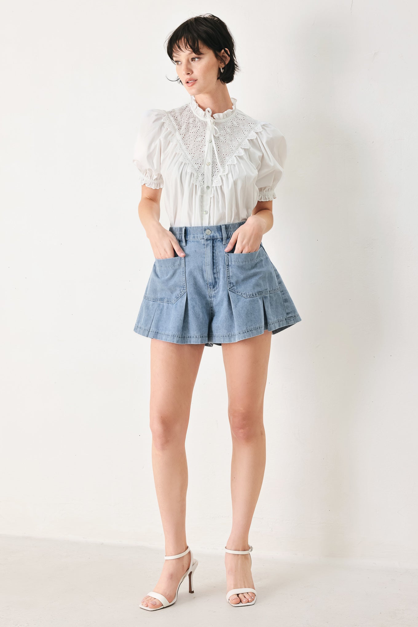 GIRL NEXT DOOR DENIM SHORT Flying Tomato