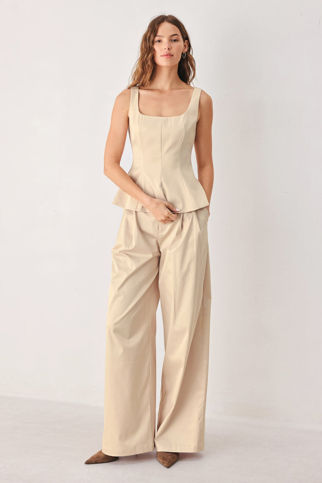 PARCHMENT RELAXED-FIT WOVEN PANTS Flying Tomato