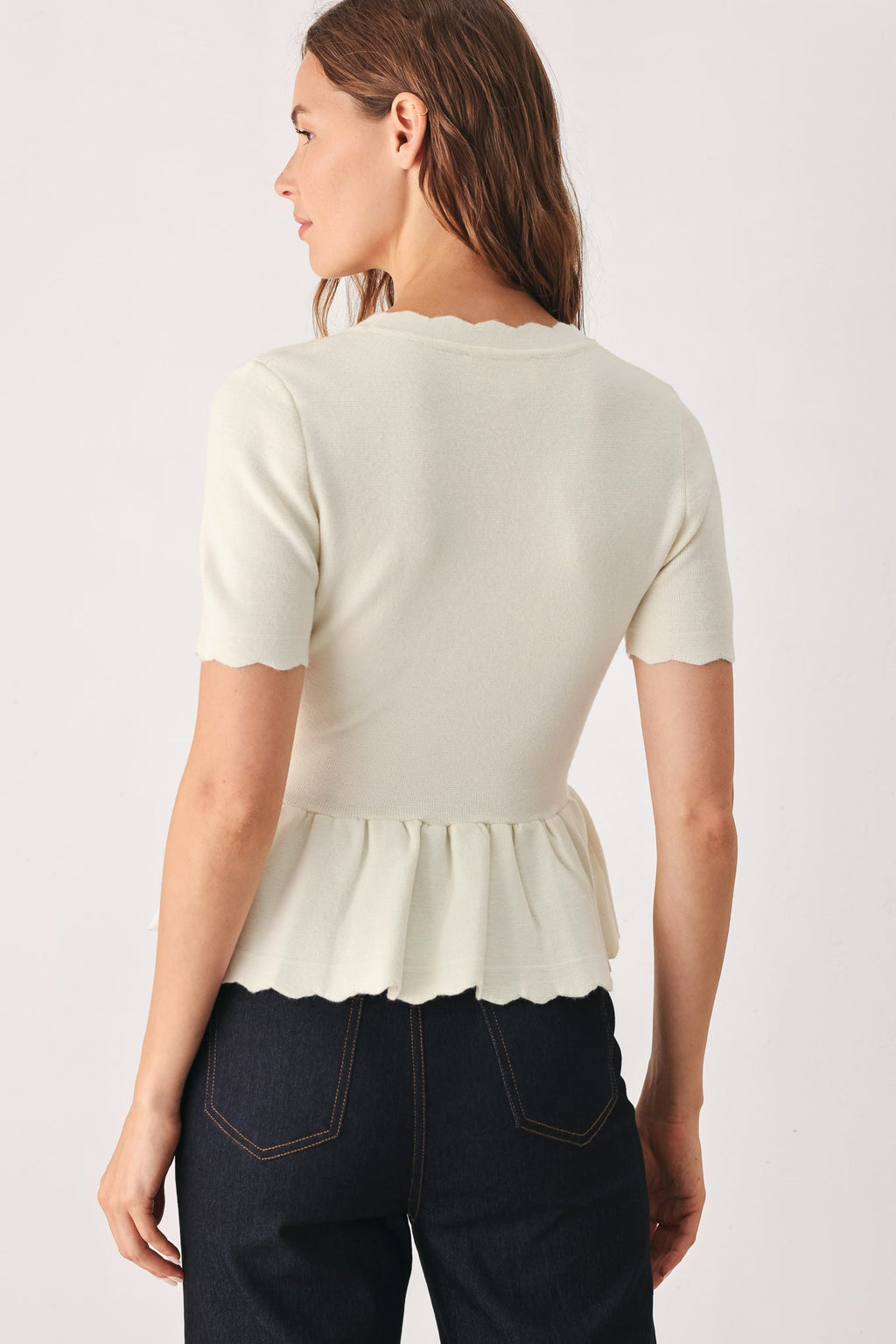 FROSTED CREAM POCKET-DETAIL SWEATER TOP Flying Tomato