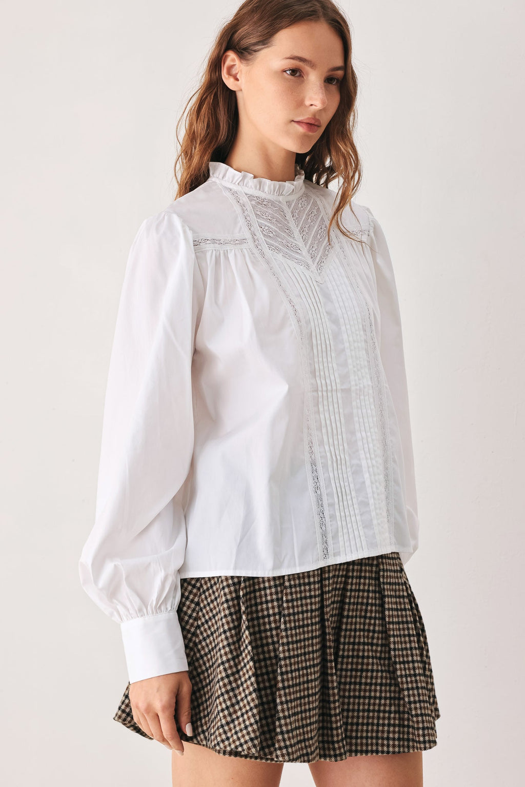 PORCELAIN VINTAGE INSPIRE WOVEN TOP Flying Tomato