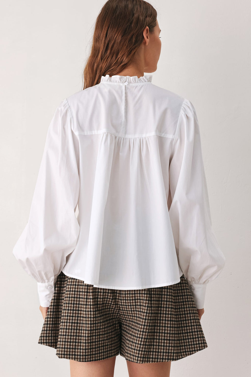 PORCELAIN VINTAGE INSPIRE WOVEN TOP Flying Tomato