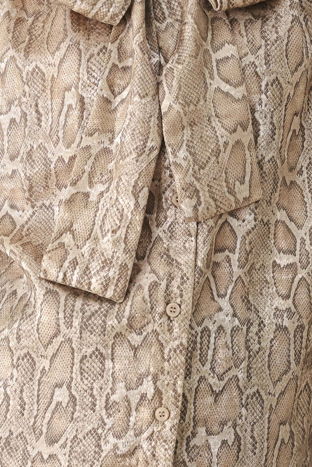 SERPENTINE TAUPE SNAKESKIN WOVEN TOP Flying Tomato