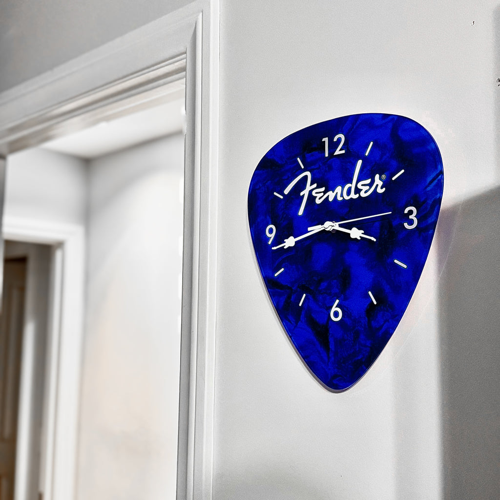 Fender Guitar Pick Wall Clock x Blue Pluginz Keychains