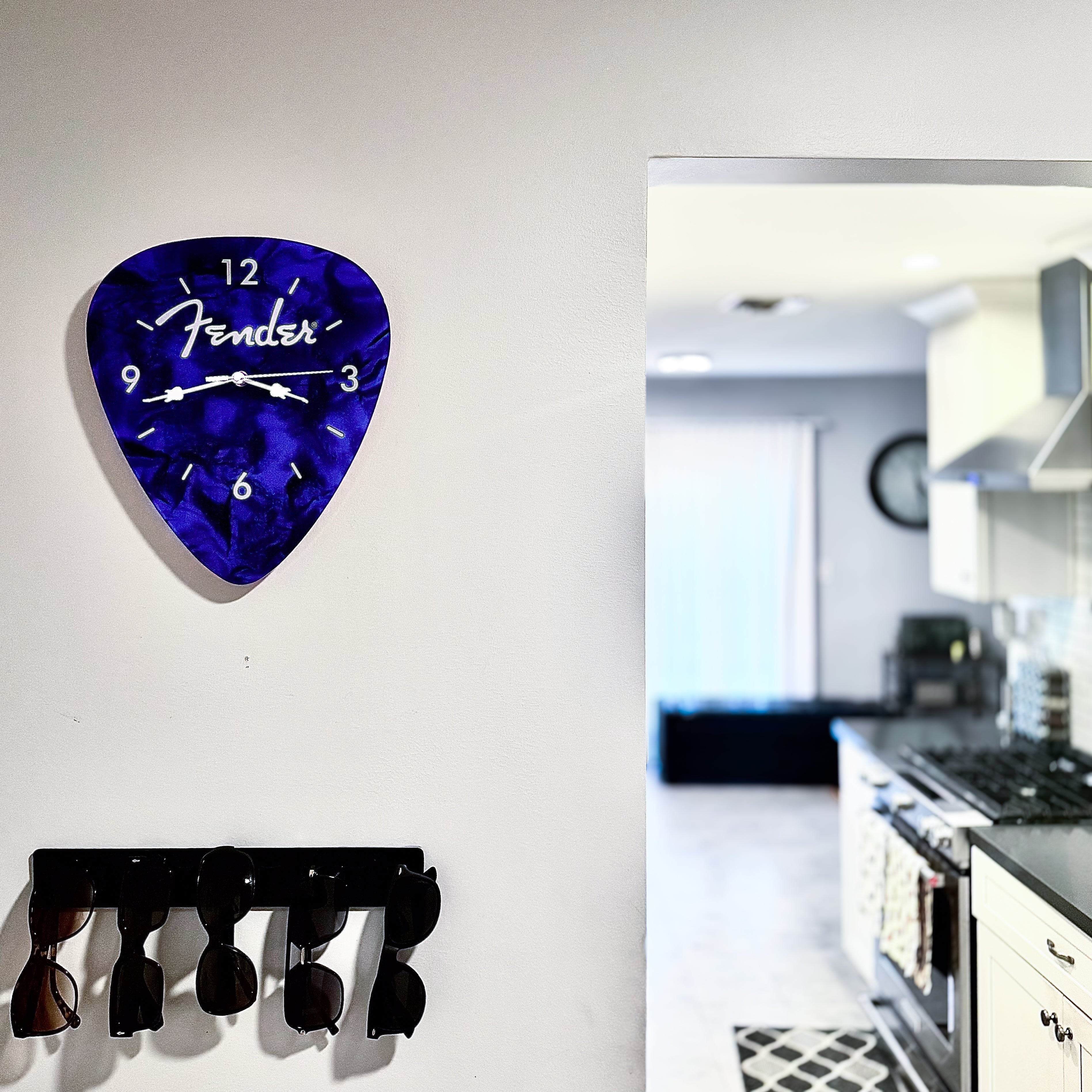 Fender Guitar Pick Wall Clock x Blue Pluginz Keychains