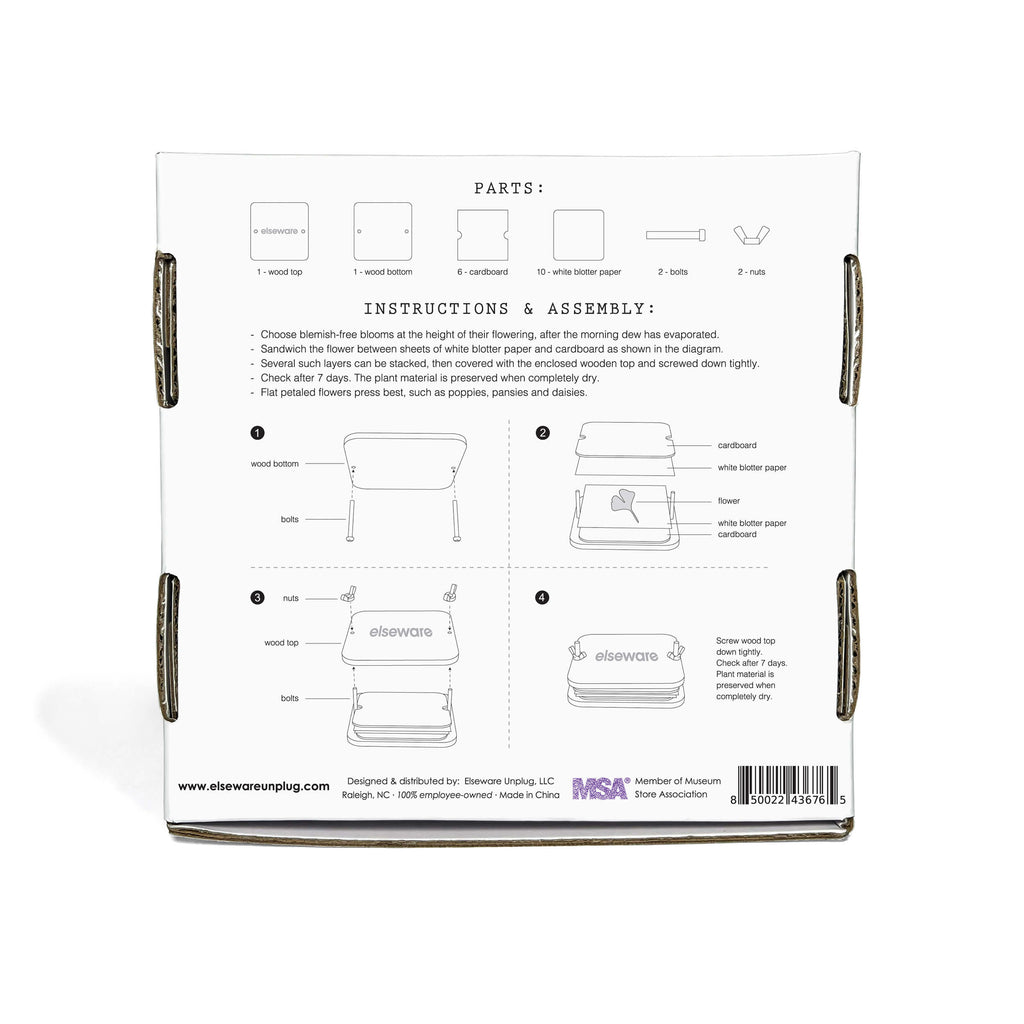 Flower Press DIY – Includes All Parts elseware unplug