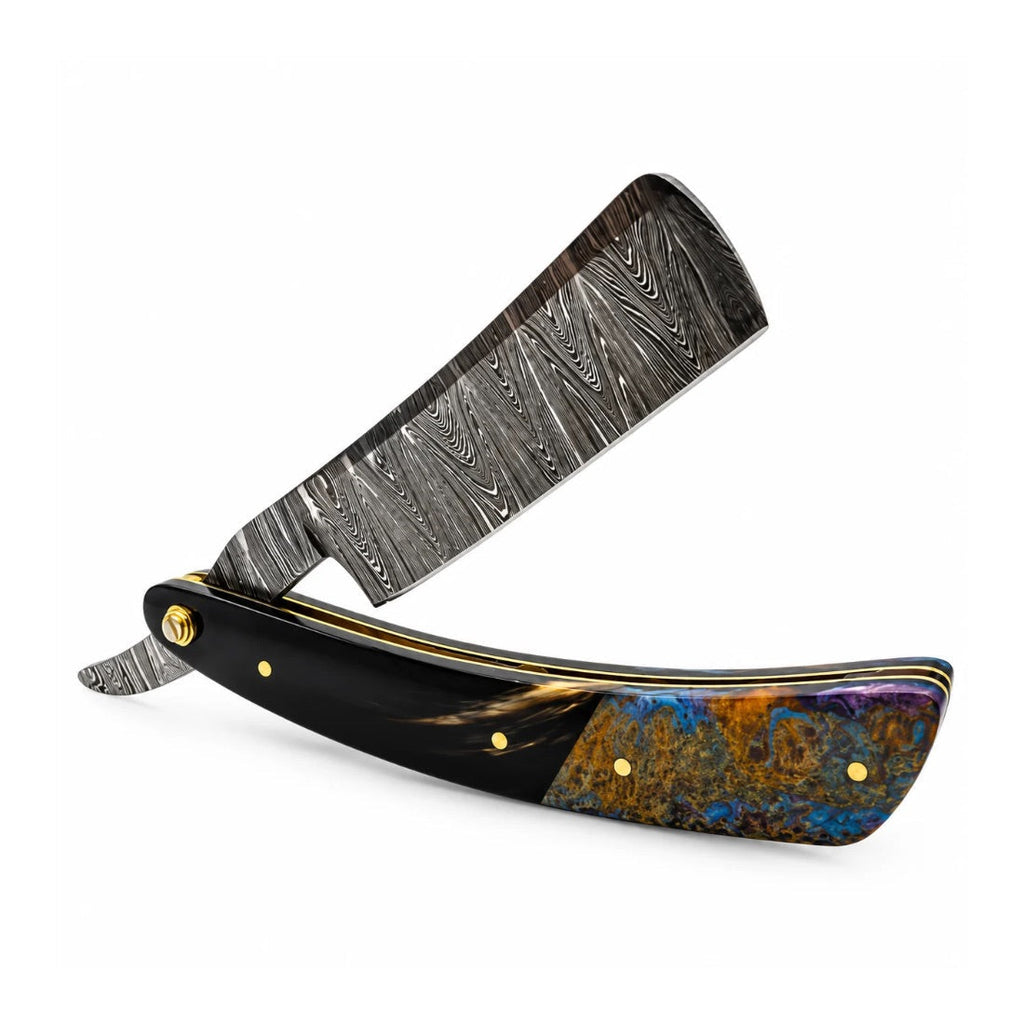 Damascus Steel Straight Razor Shave Essentials