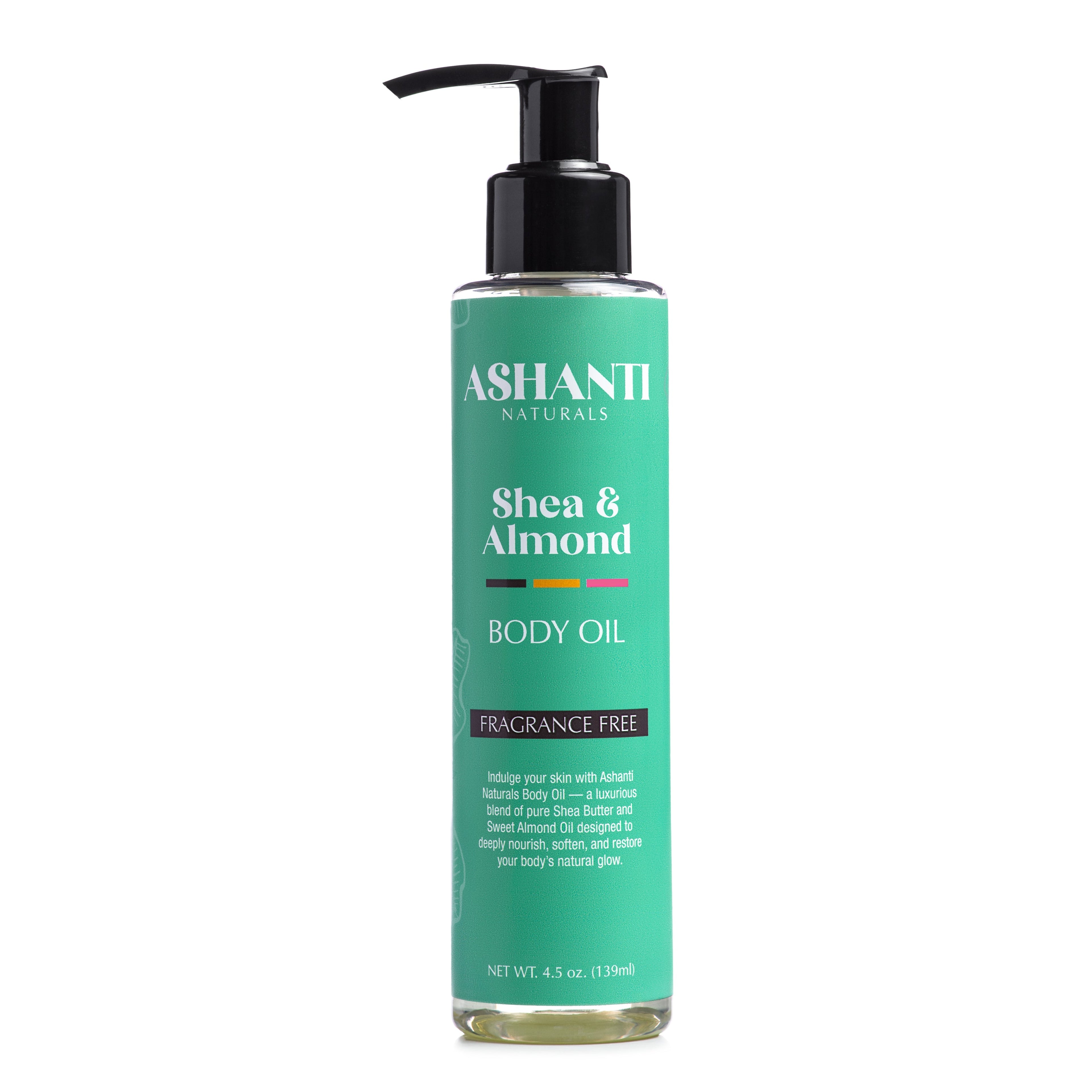 ASHANTI NATURALS Shea & Sweet Almond Body Oil - Fragrance Free AshantiNaturals