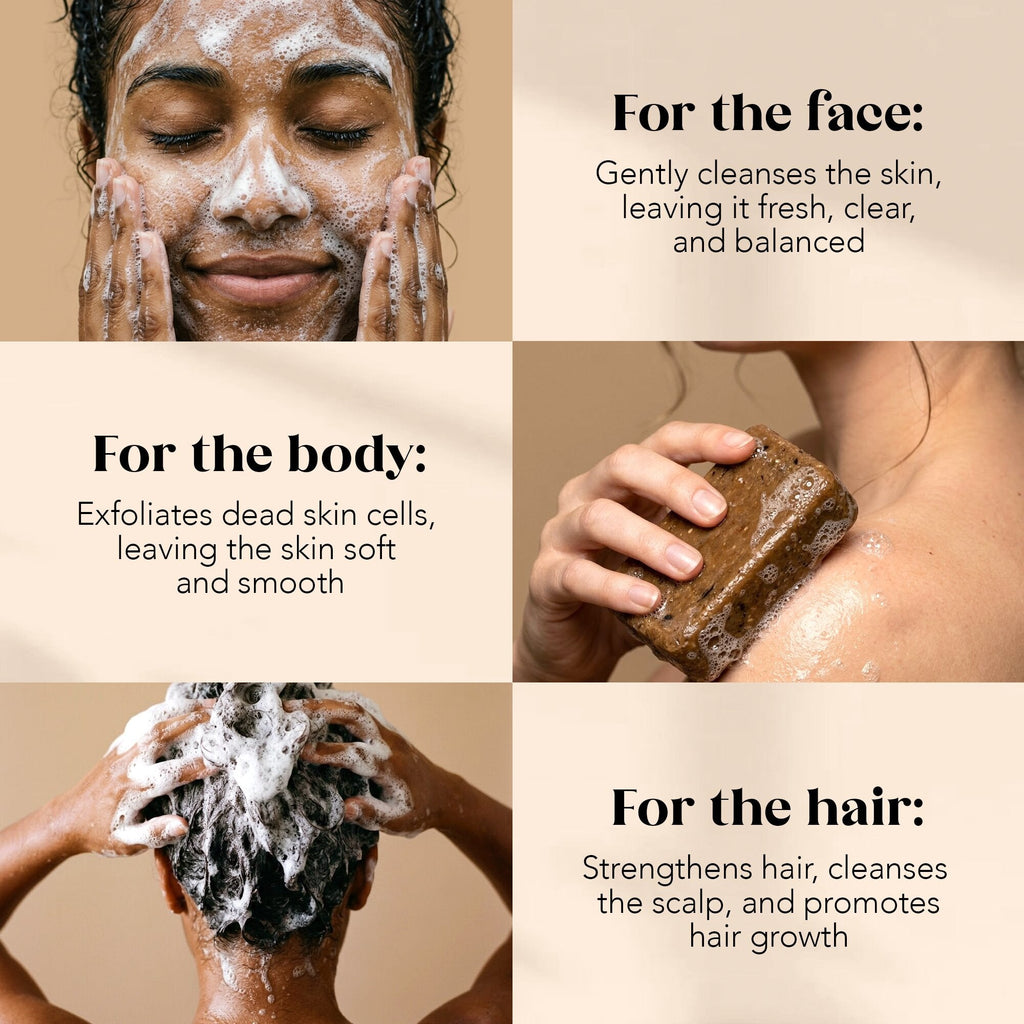 100% African Black Soap - Fragrance Free AshantiNaturals