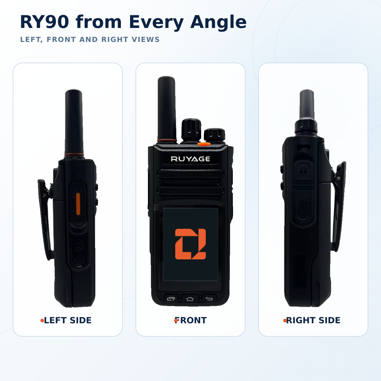 RUYAGE RY90 Zello-Compatible 4G LTE/WiFi Touchscreen Radio – 4000mAh Ruyage Radio