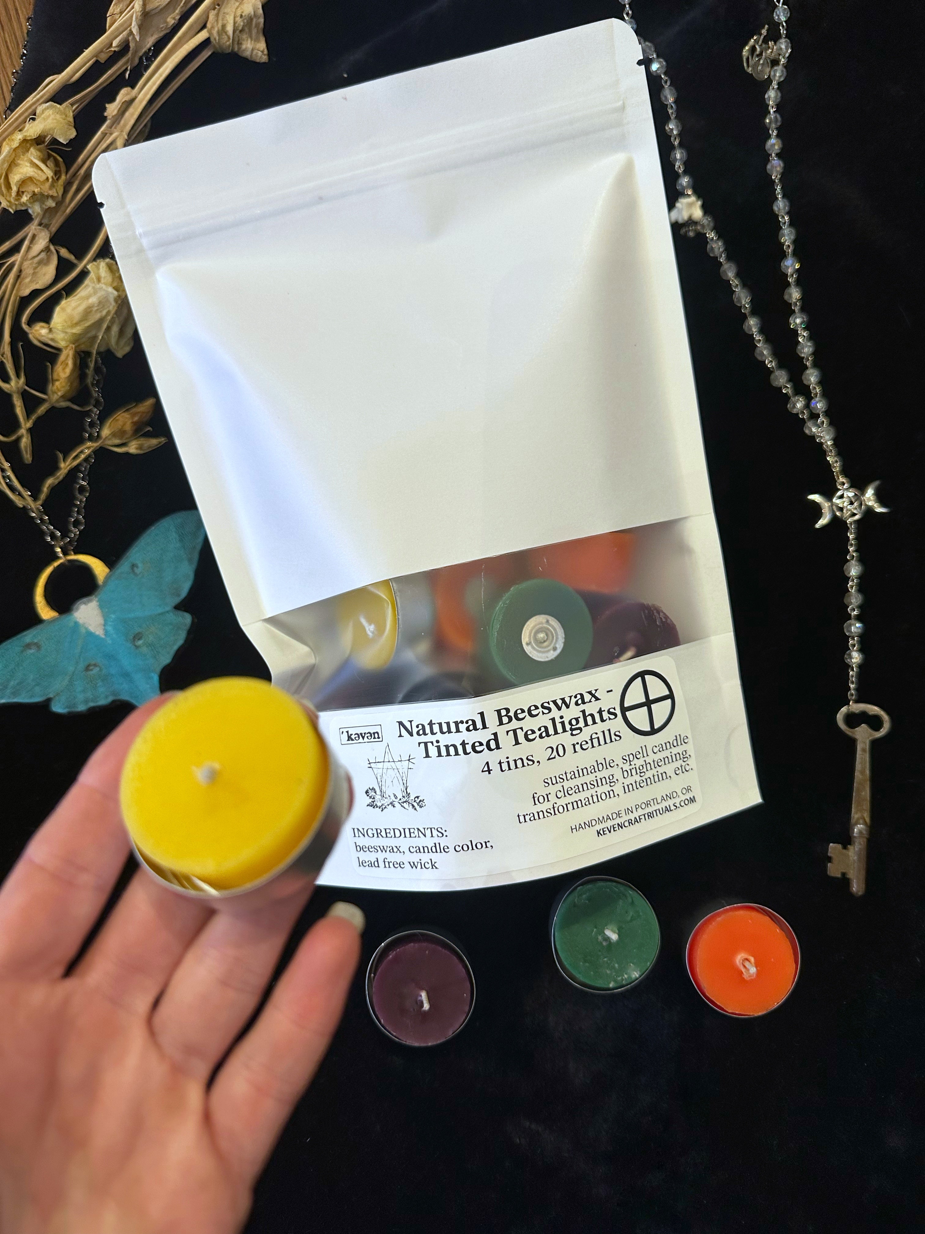 Beeswax Tealight Candles - Bulk Keven Craft Rituals