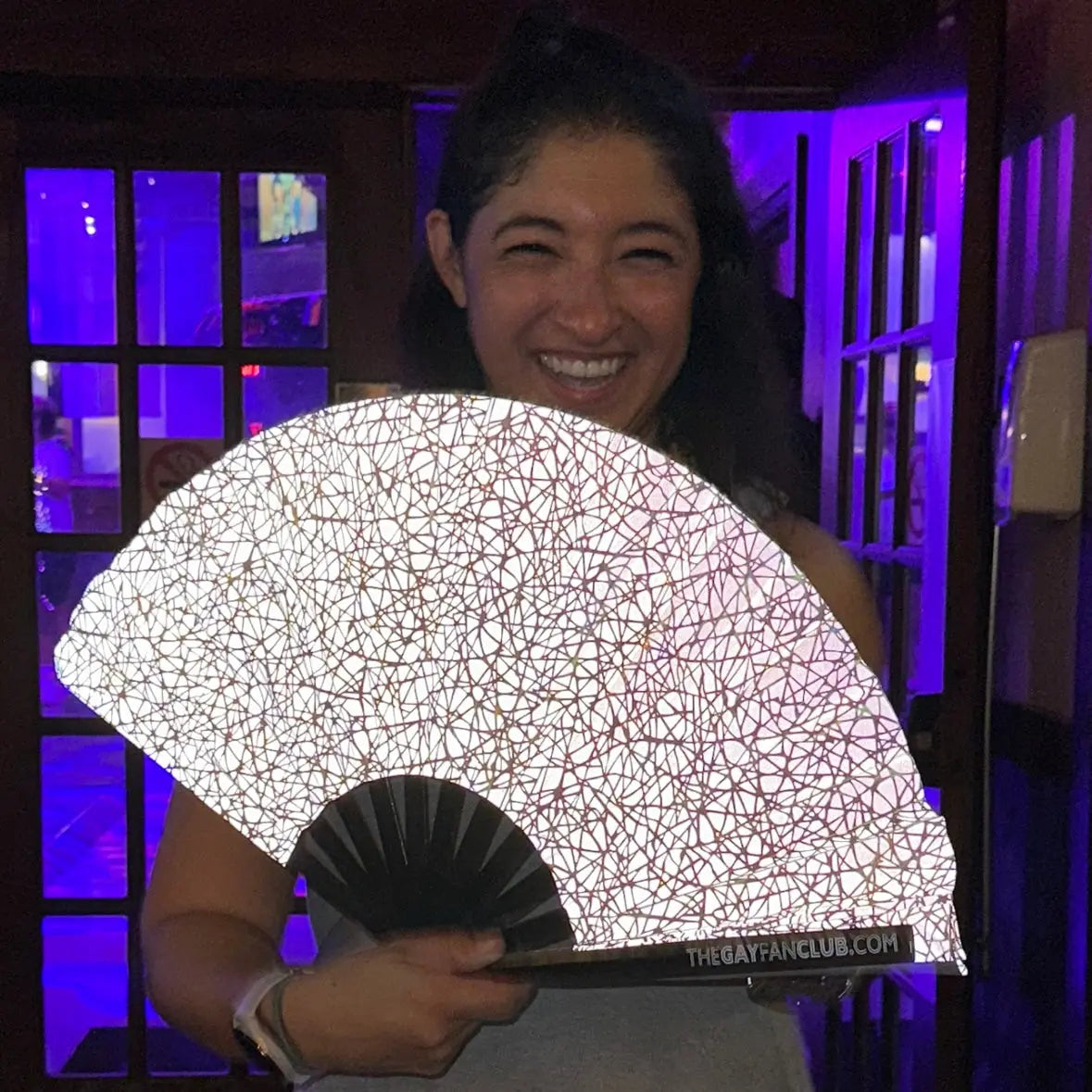 Discoteca Metallic Reflective Hand Fan The Gay Fan Club