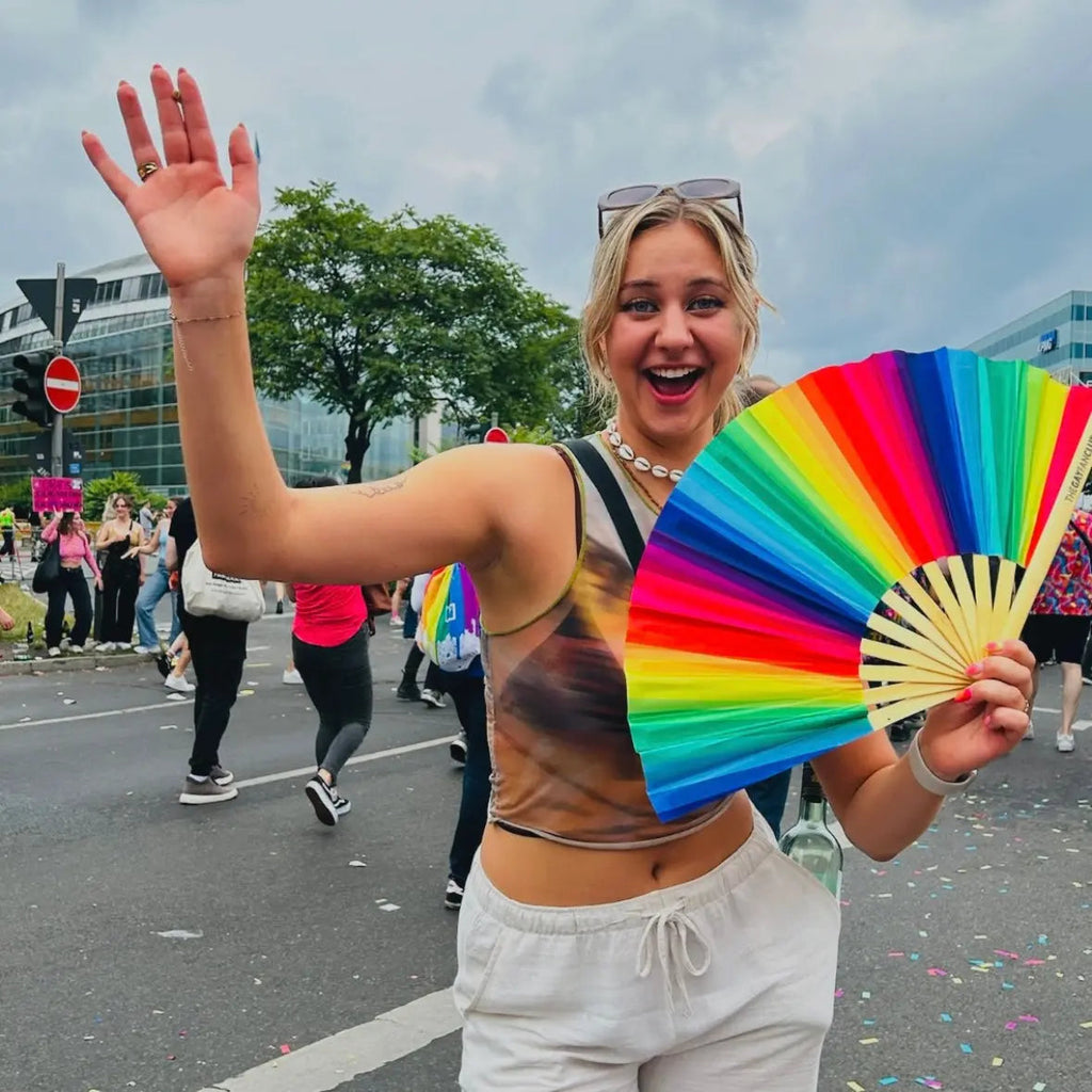 Rainbow Folding Fan The Gay Fan Club