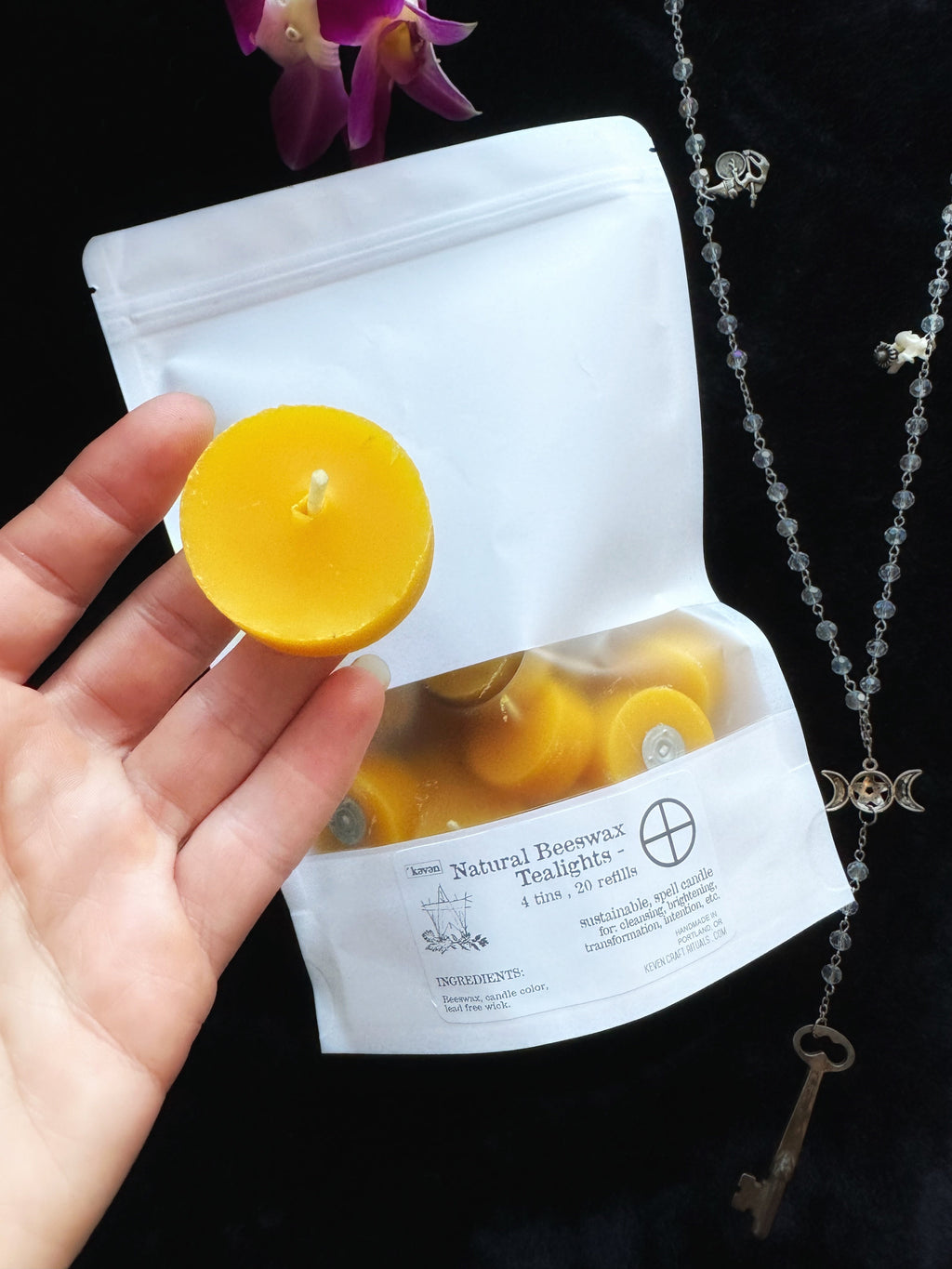 Beeswax Tealight Candles - Bulk Keven Craft Rituals