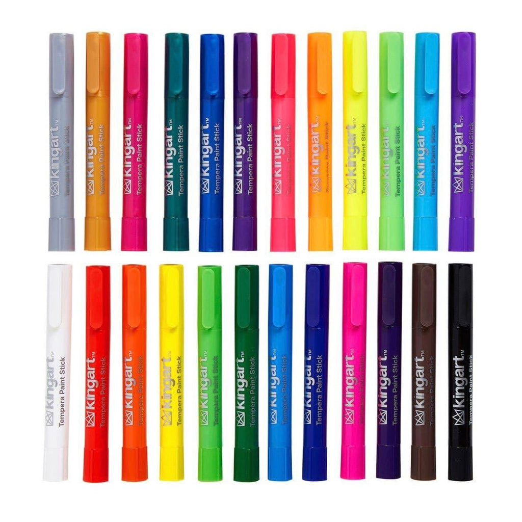 Tempera Paint Thin Sticks, 24 Colors KINGART