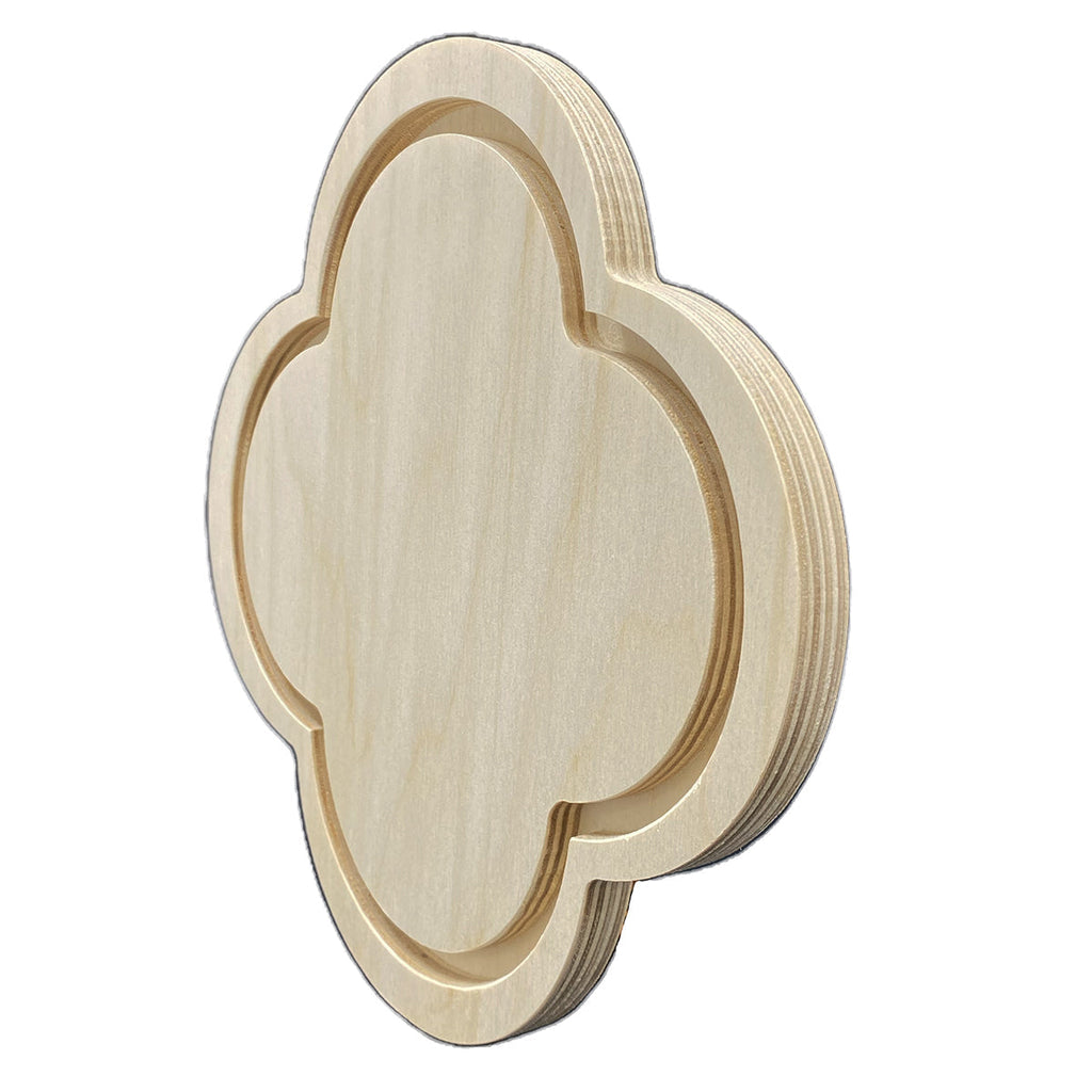 Trekell Gothic Rounded Quatrefoil Floater Panel - Wood Painting Canvas Trekell Art Supplies