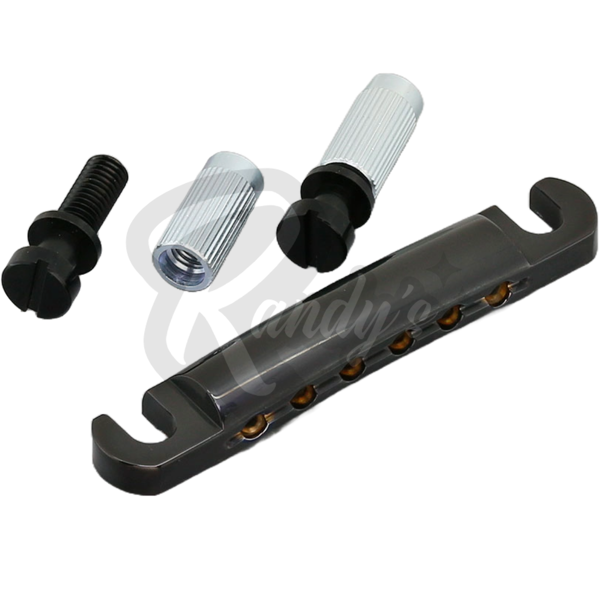 Stop Bar Tailpiece w/ Studs & Anchors (Zinc) - Fits Gibson® & Epiphone® Randy's LLC
