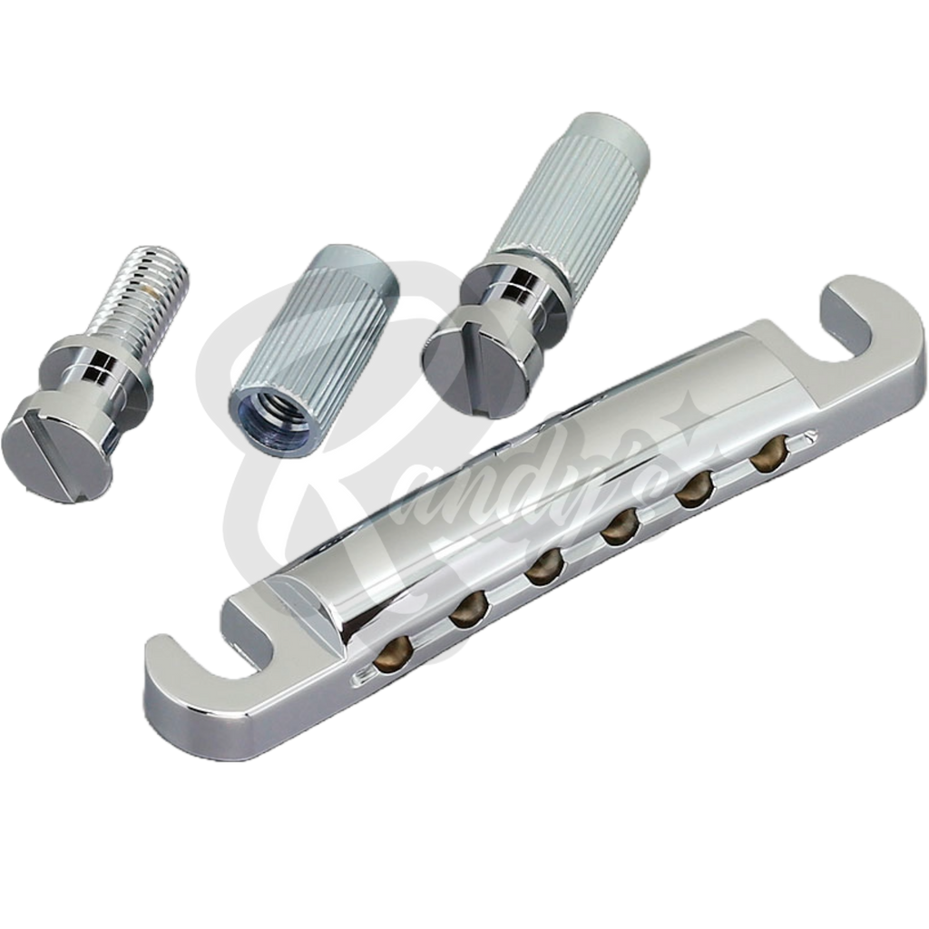 Lightweight Stop Bar Tailpiece w/ Studs & Anchors (Aluminum) - Fits Gibson® & Epiphone® Randy's LLC