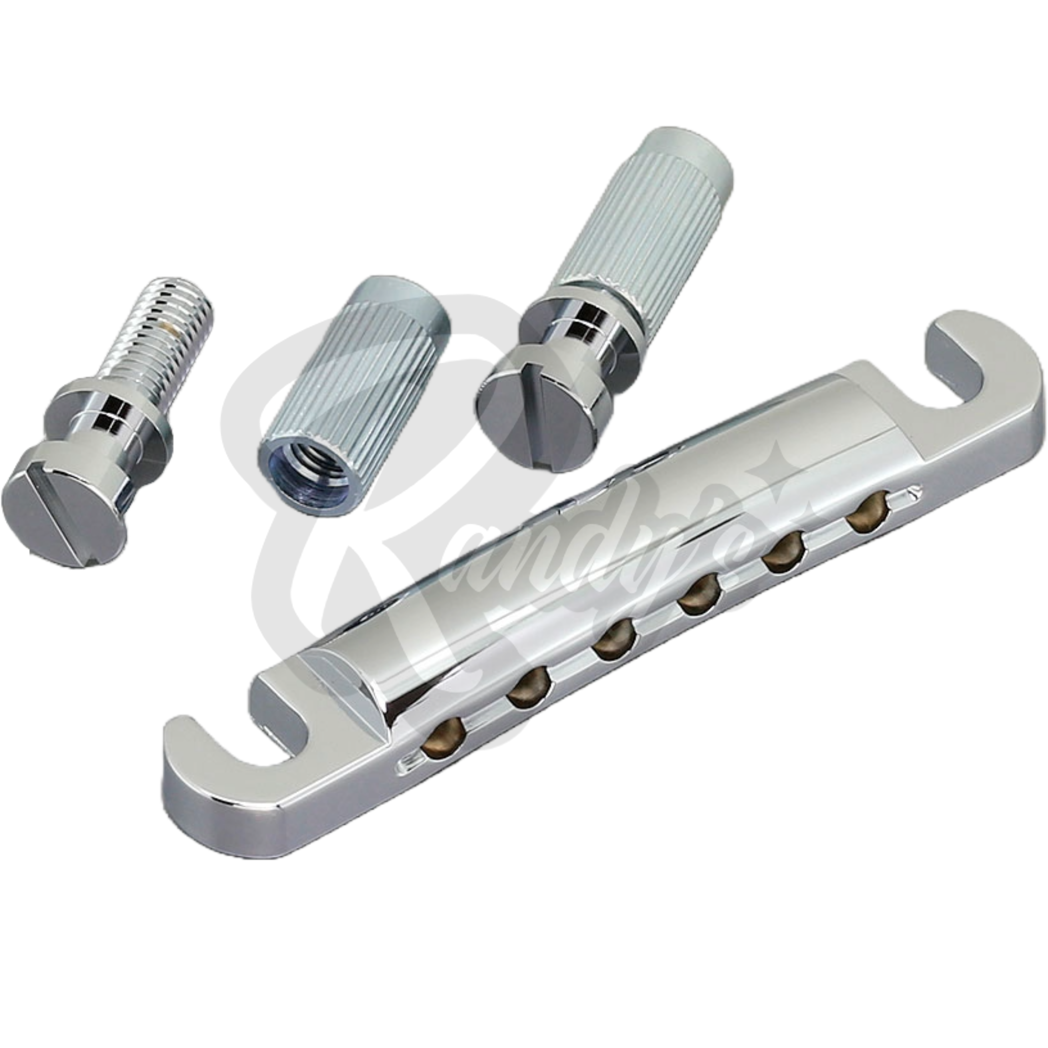 Lightweight Stop Bar Tailpiece w/ Studs & Anchors (Aluminum) - Fits Gibson® & Epiphone® Randy's LLC