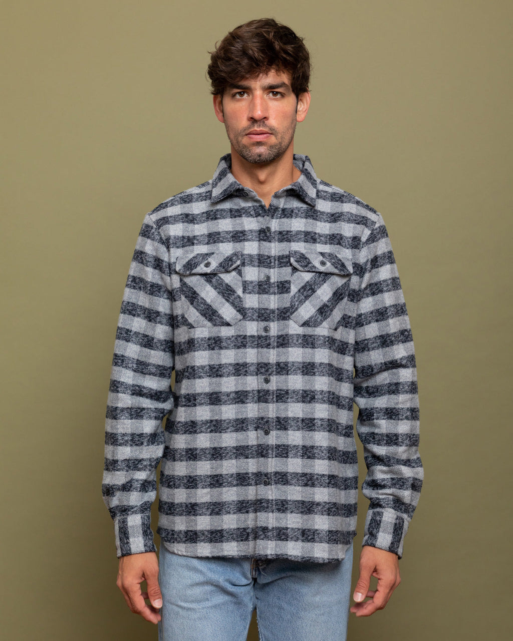 Grand Flannel, Charcoal Gingham MuskOx Flannels