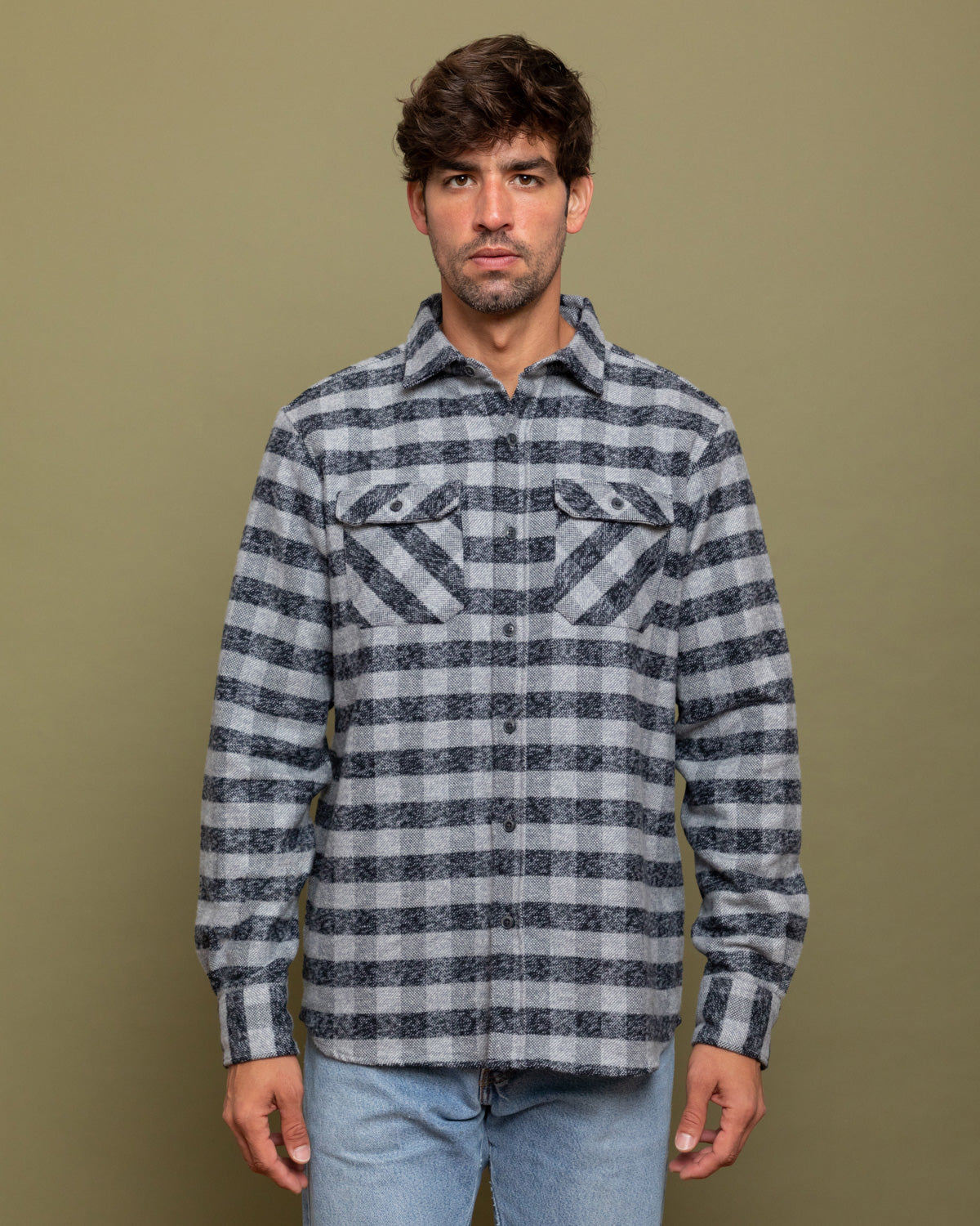 Grand Flannel, Charcoal Gingham MuskOx Flannels