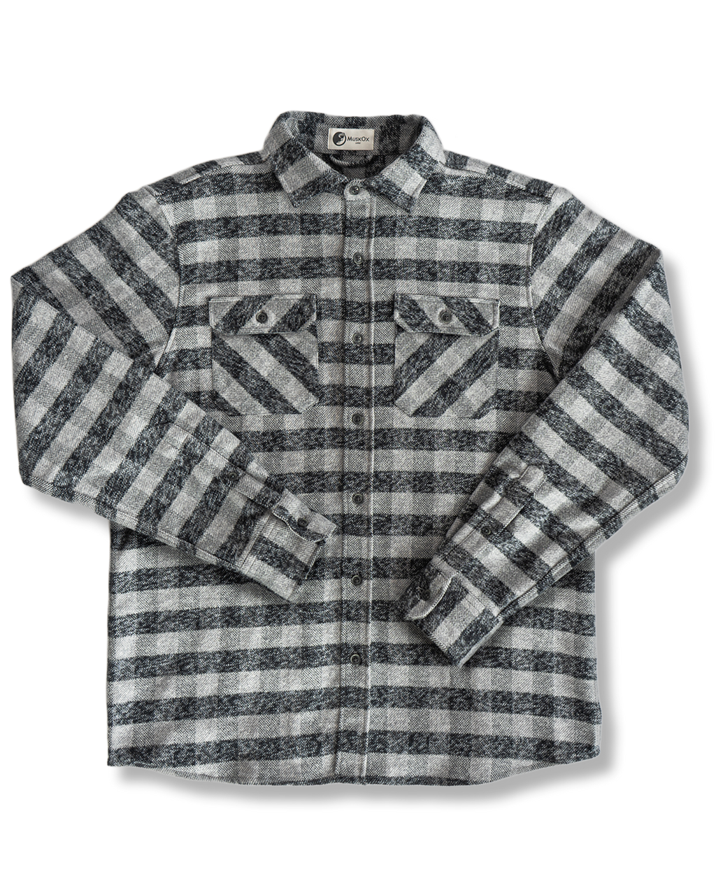 Grand Flannel, Charcoal Gingham MuskOx Flannels