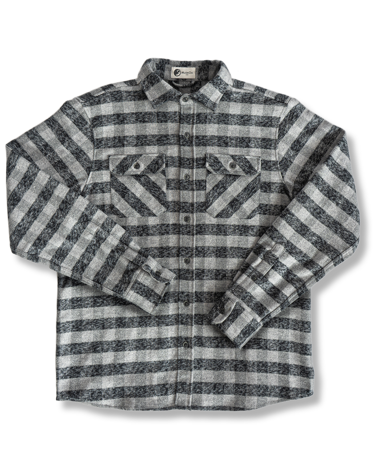 Grand Flannel, Charcoal Gingham MuskOx Flannels