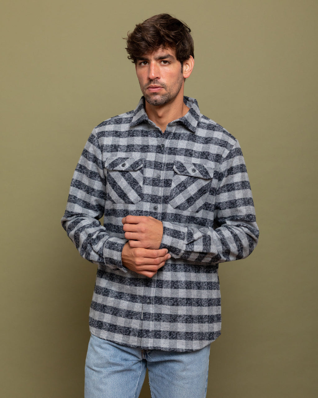 Grand Flannel, Charcoal Gingham MuskOx Flannels