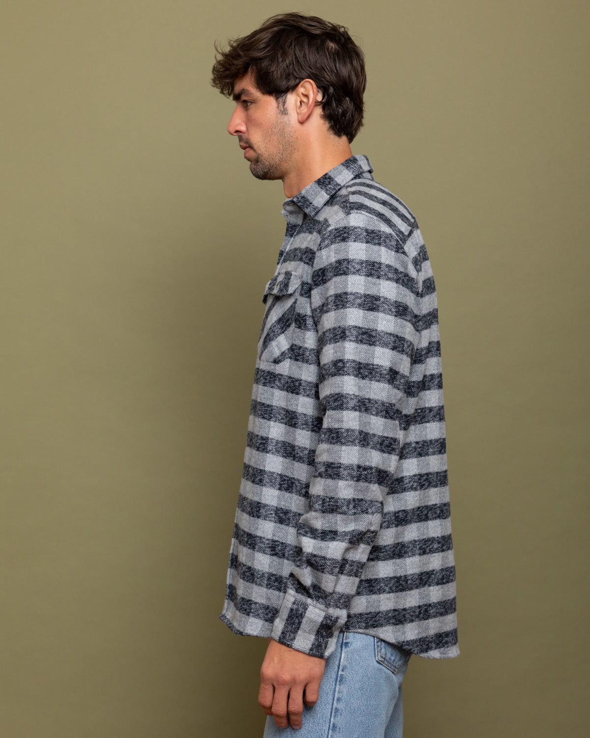 Grand Flannel, Charcoal Gingham MuskOx Flannels
