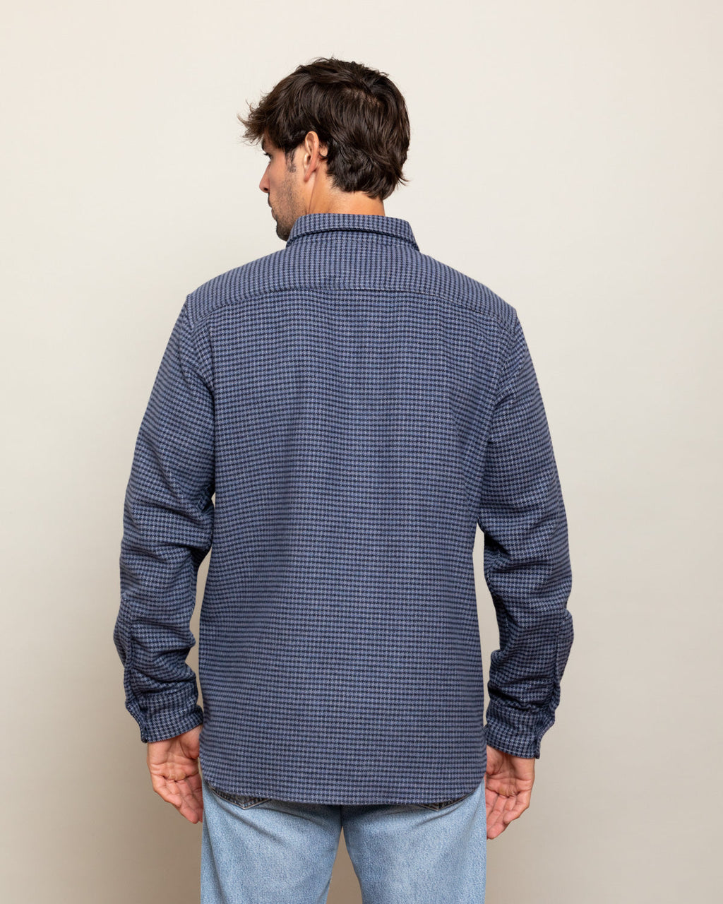 Grand Flannel, Dark Blue Mini Check MuskOx Flannels