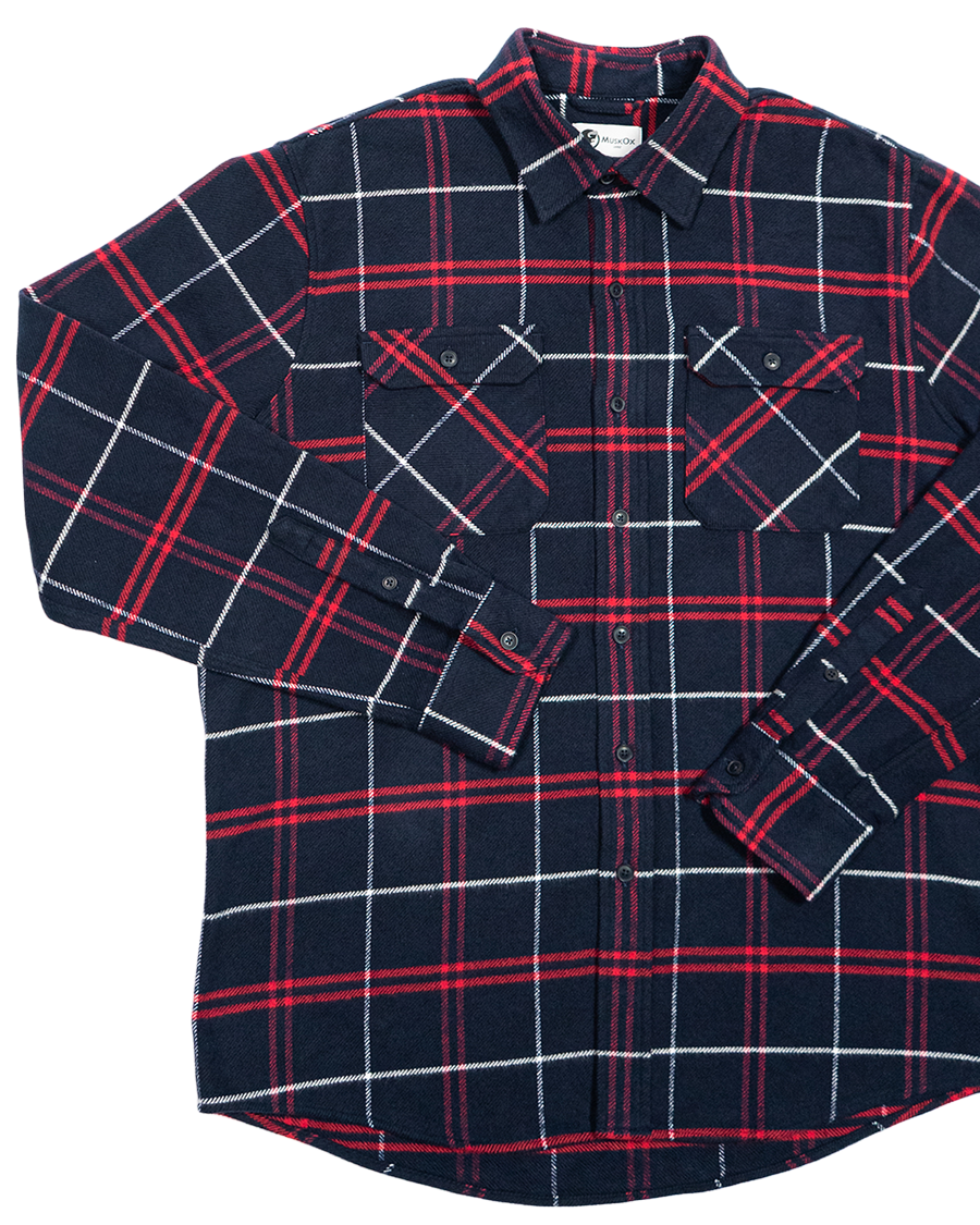 Grand Flannel, Marine Plaid MuskOx Flannels