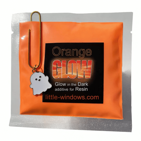Super Glow In The Dark Resin Additive - Limited Edition ORANGE! Little Windows Brilliant Resin and Supplies