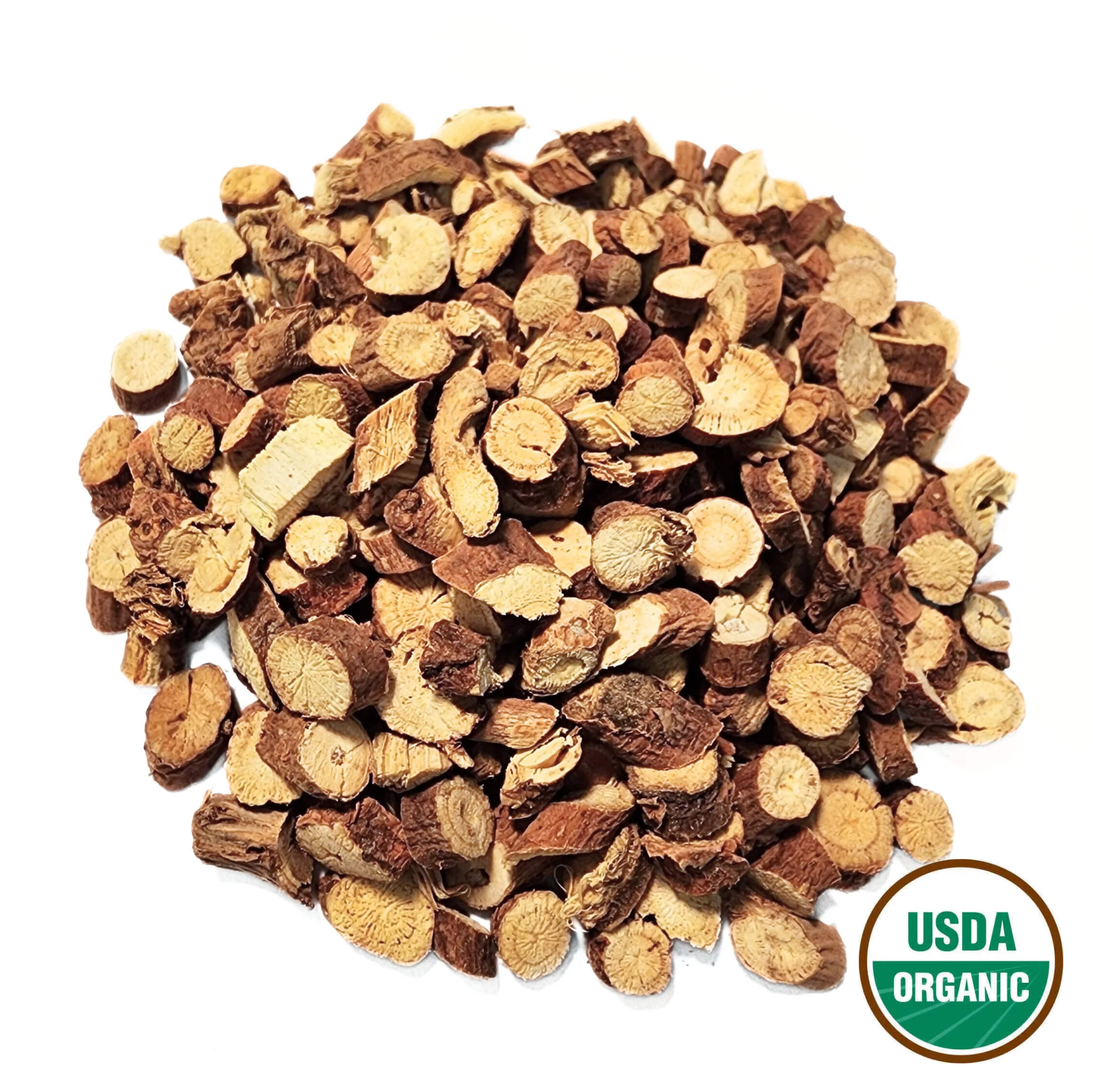 Licorice Root, Chinese (Cultivated) - Glycyrrhiza uralensis Radix - Gan Cao (Zai Pei) - Organic Grade Clear Source Herbs