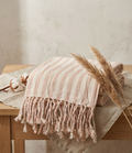 Girit Salmon Cotton Linen Towel Eastern Woven