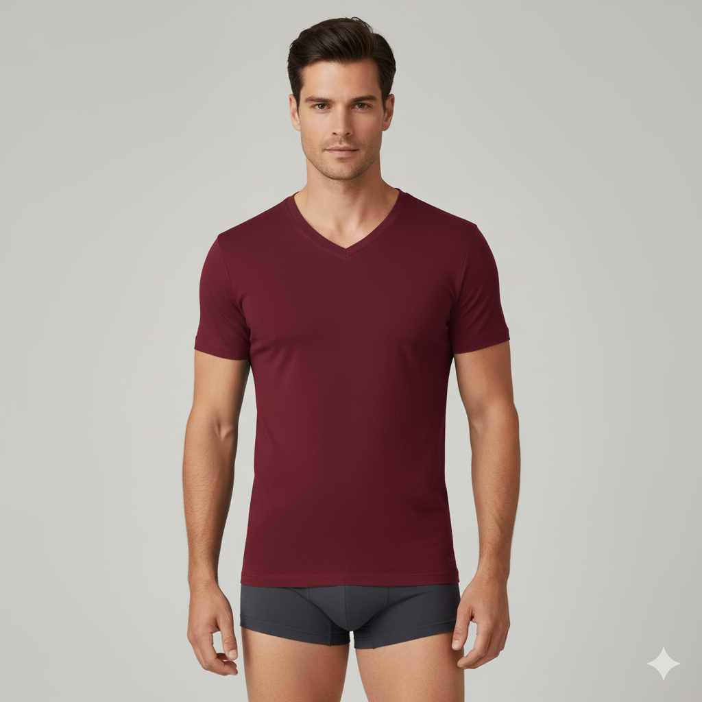 Men’s Bamboo V-Neck Undershirts 3-Pack Bambooven