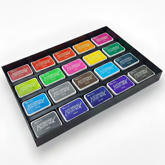 Mini Archival Ink Pad Stackable Storage Tray, Compact Organizer for Craft and Scrapbooking Supplies Y-Axis Printing LLC