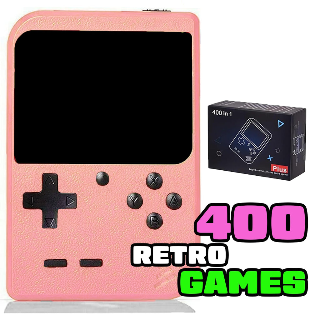 Handheld Video Game Console for Kids Portable Player Mini Arcade Electronic Toy, 400 Games Pink The Noodley