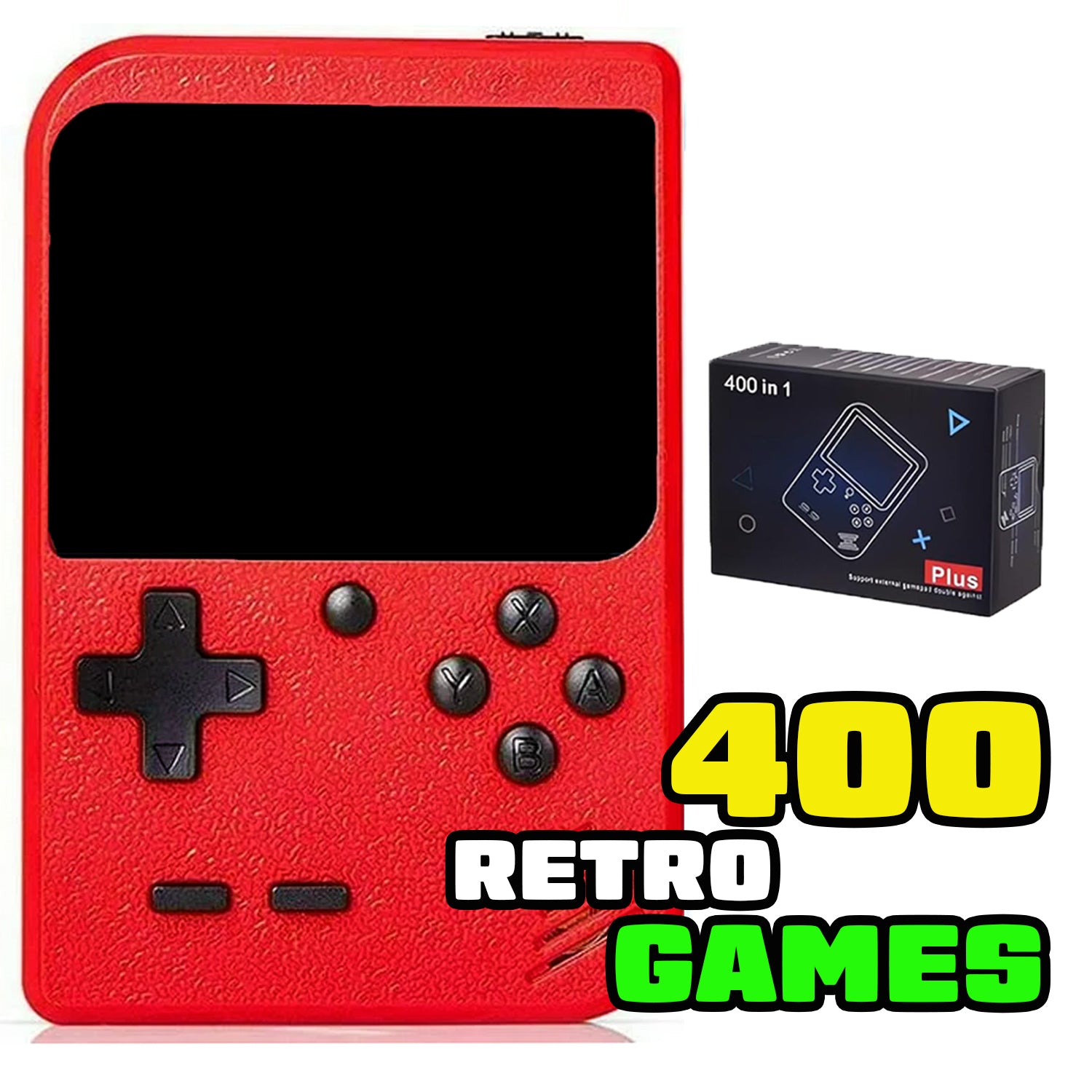 Handheld Games for Kids Console 400 Retro Video Games, Portable Gaming Player Mini Arcade Electronic Toy Gifts for Boys Girls, Red The Noodley