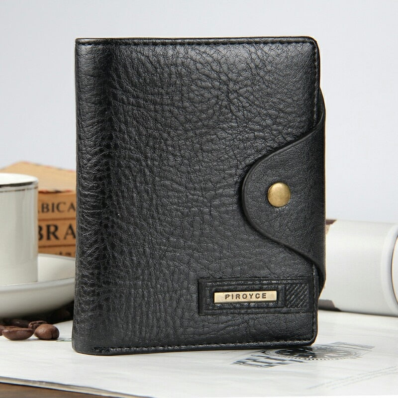 Genuine Leather Brand Men Wallets Design Short Small Wallets Gentleman.Clothing