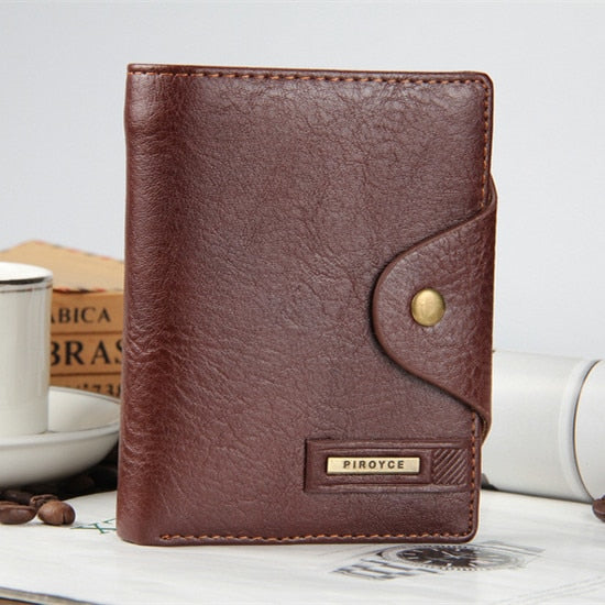 Genuine Leather Brand Men Wallets Design Short Small Wallets Gentleman.Clothing